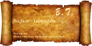 Bujtor Teobalda névjegykártya